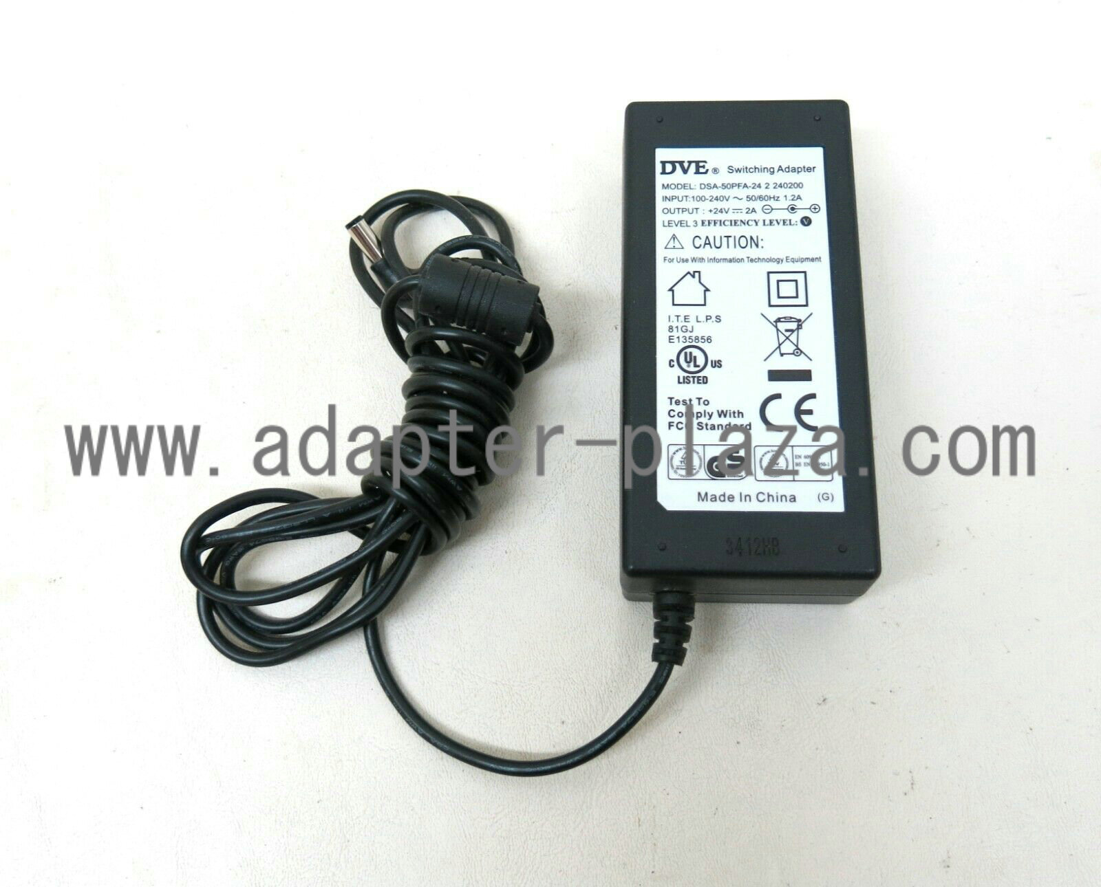 Genuine DVE DSA-50PFA-24 2 240200 Power Supply 24V 2A Authentic ac adapter - Click Image to Close